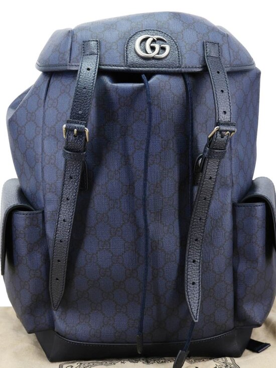 GUCCI  Ophidia GG Supreme Canvas Backpack Navy Blue 598140 main image 11